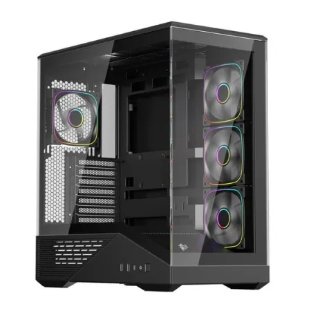 1ST PLAYER GM7 BTF SİYAH ARGB 4X12CM FAN TEMPERLİ CAM  ATX KASA