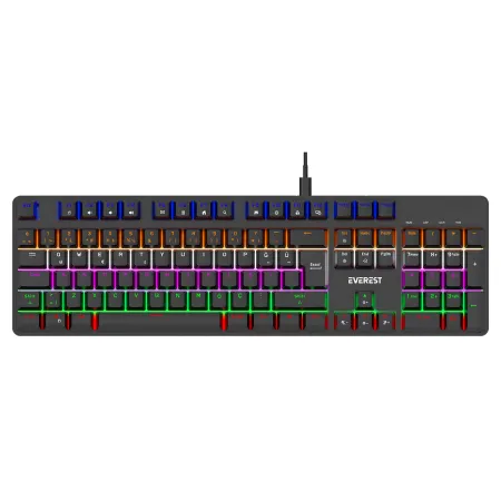 EVEREST KB-MK1 LUMOS SIYAH RGB RED SWITCH GAMING KLAVYE