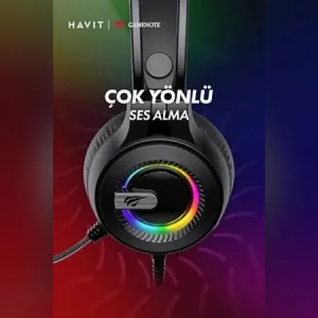 HAVİT GAMENOTE H2040D SIYAH KULAKLIK GAMING RGB