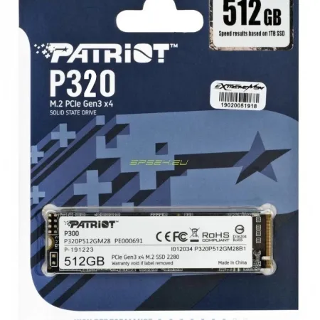 PATRIOT P320 GEN3 512GB SSD 3000/2200MB/s