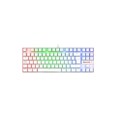 REDRAGON K552W-RGB Kumara Blue Switch Rainbow TKL TR Q Mekanik Beyaz Kablolu Gaming Klavye